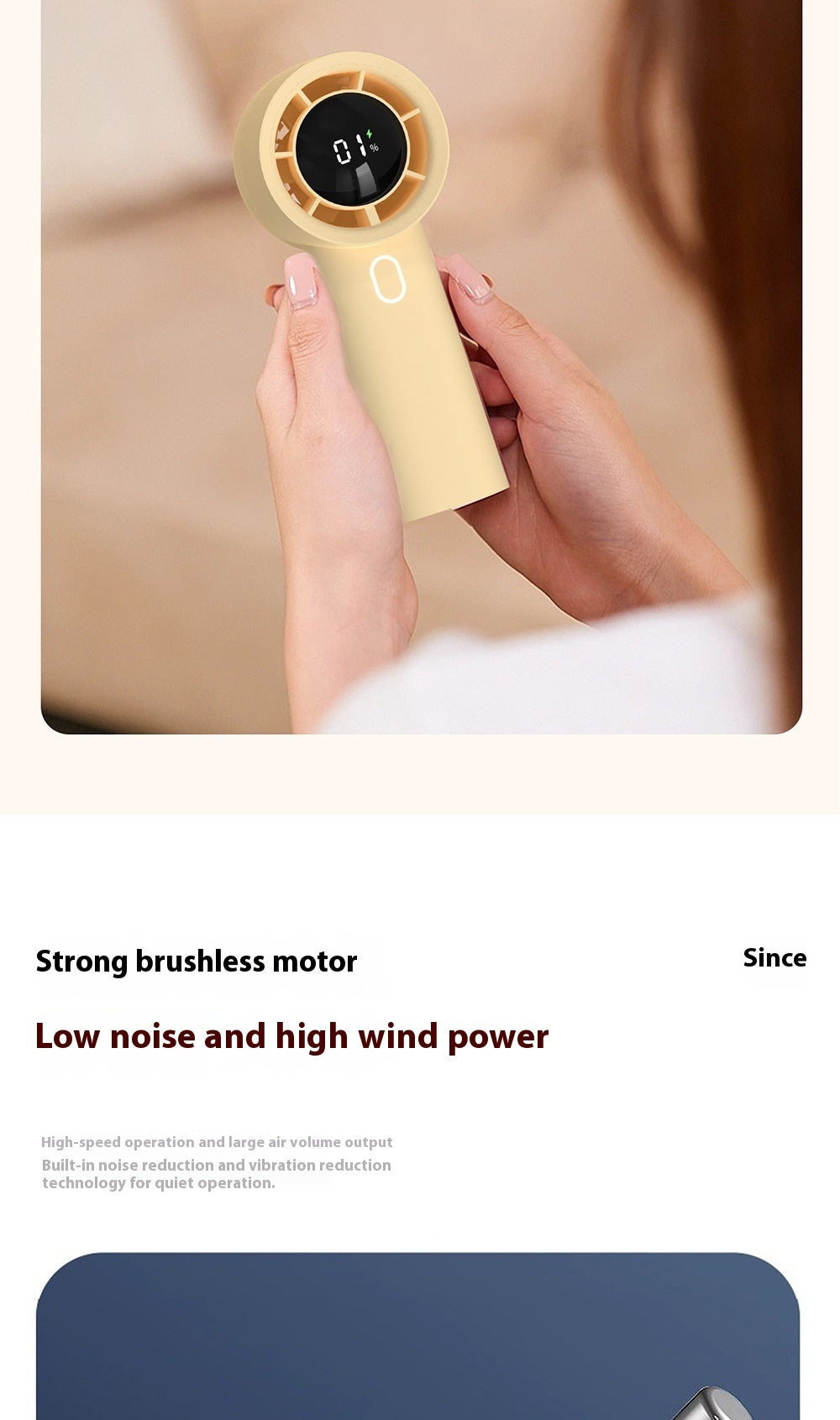 Portable Handheld Fan, Mini USB Rechargeable