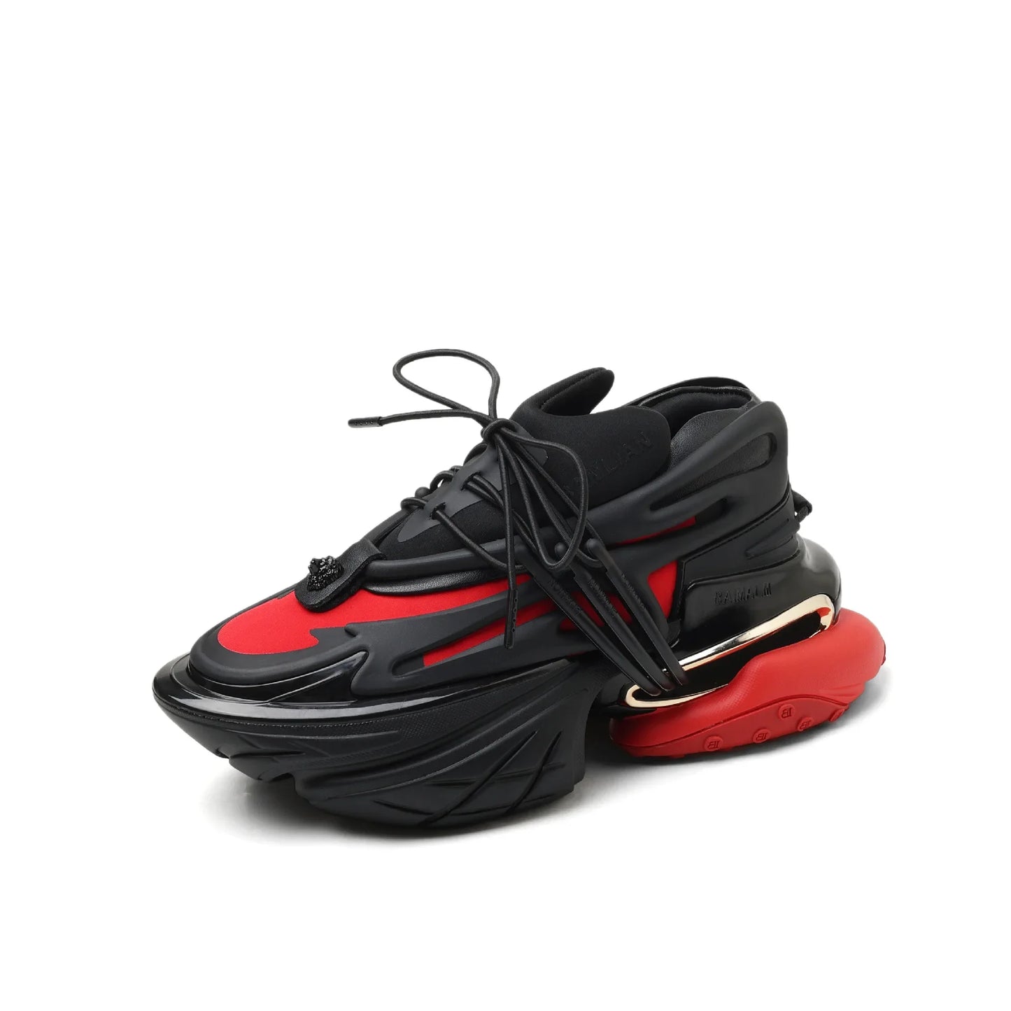 Flat Platform Daddy Shoes Women Patchwork Air Cushion Elastic Shoes Thick Sole Shock-Absorbing Spaceship Sneakers Unisex