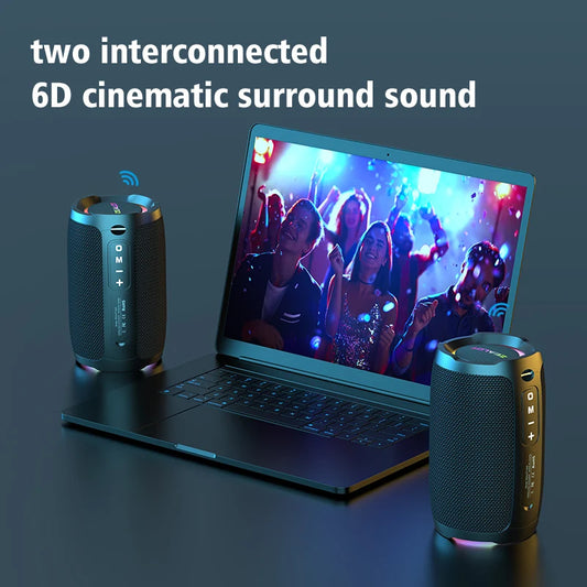 Portable bluetooth speaker Stereo Sound IPX7 waterproof wireless bluetooth 5.2 Excellent Bass Performace