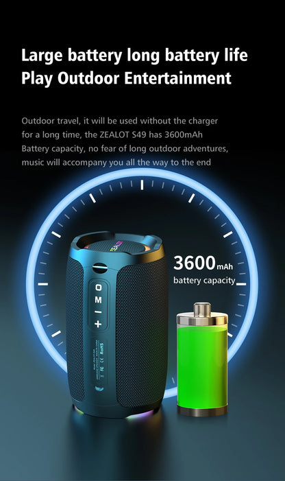 Portable bluetooth speaker Stereo Sound IPX7 waterproof wireless bluetooth 5.2 Excellent Bass Performace