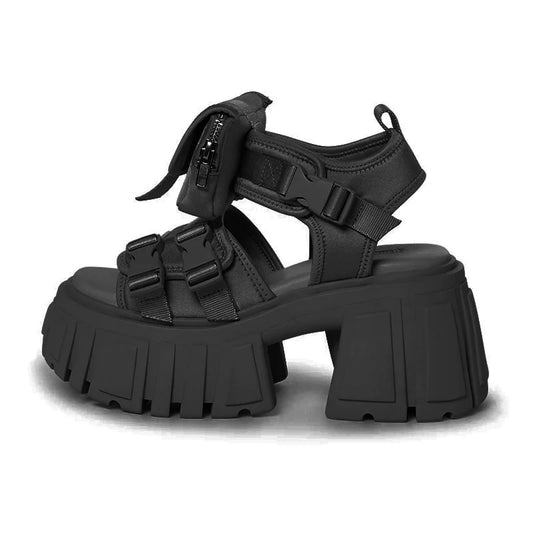Women's Platform Spanish Fashion Brand 2024 Spring Style Dark Punk Height Increasing Roman Shoes Open Toe Men Sandal Boots