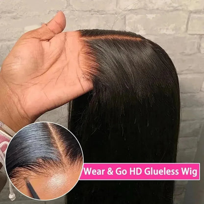 Human Hair Bob Straight Pre Cut Lace Front Wigs Human Hair Upgraded No Glue Lace Front Wigs For Women