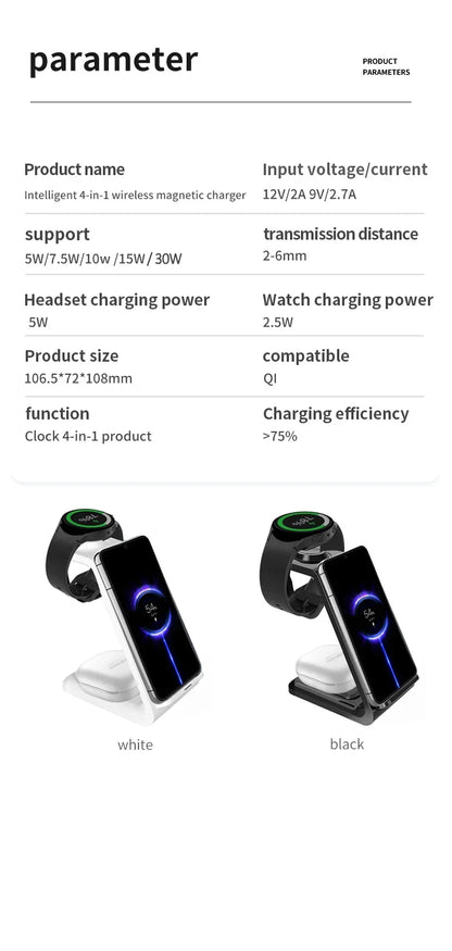 3 in 1 Travel Wireless Charger For Samsung Galaxy S23 S22 Watch 6 pro/5/4/3 Active 1 2 Buds 2 Pro Plus Fast Charging Station