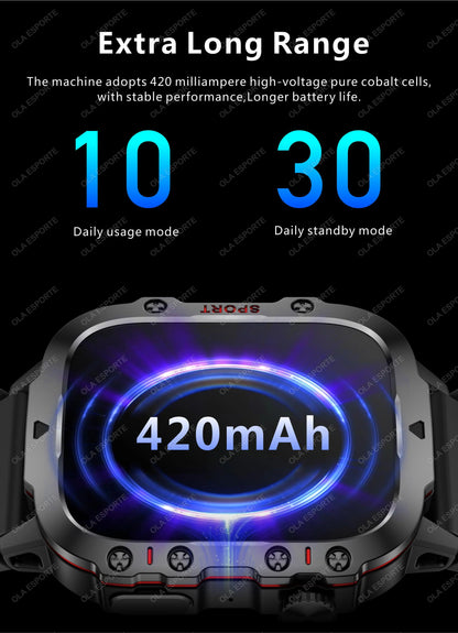 2025 For Huawei Xiaomi Military Men Smartwatch GPS Men Flashlight Waterproof Outdoor Sport Tracker HD Bluetooth Call Smart Watch New
