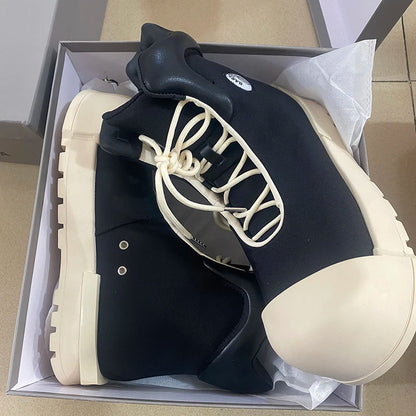 Men Casual Sport Boots New Thick Heeled Height Increasing Sneakers Breathable Outdoor Shoes Women Ugly Cute Big Head Boots