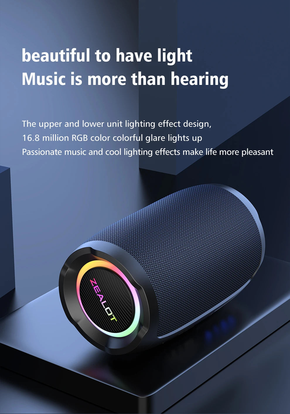 Portable bluetooth speaker Stereo Sound IPX7 waterproof wireless bluetooth 5.2 Excellent Bass Performace