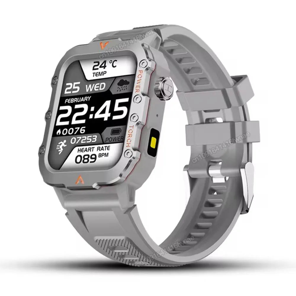2025 For Huawei Xiaomi Military Men Smartwatch GPS Men Flashlight Waterproof Outdoor Sport Tracker HD Bluetooth Call Smart Watch New