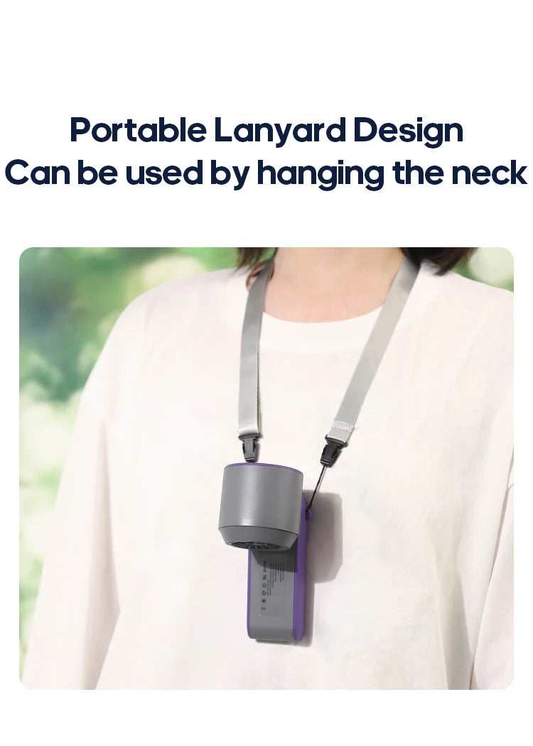 Hand Fan - Ultra Power Pocket Fan, Unique Sleek Design, Mini Handheld Fan with 5 Speeds, Lanyard, USB Rechargeable Portable Fan for Travel,Women,Men, Mini Fan Game Changer