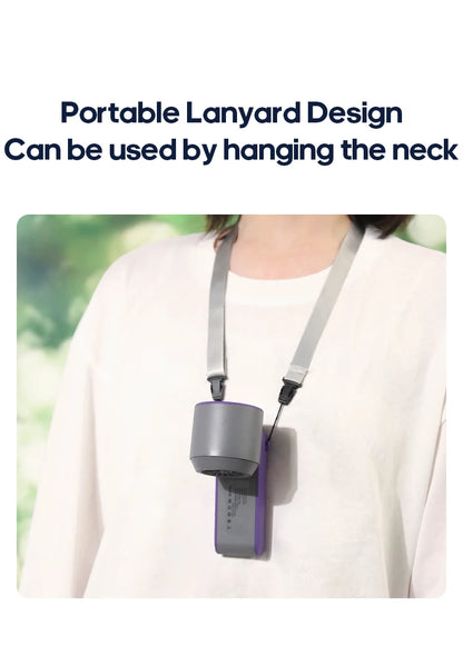 Hand Fan - Ultra Power Pocket Fan, Unique Sleek Design, Mini Handheld Fan with 5 Speeds, Lanyard, USB Rechargeable Portable Fan for Travel,Women,Men, Mini Fan Game Changer