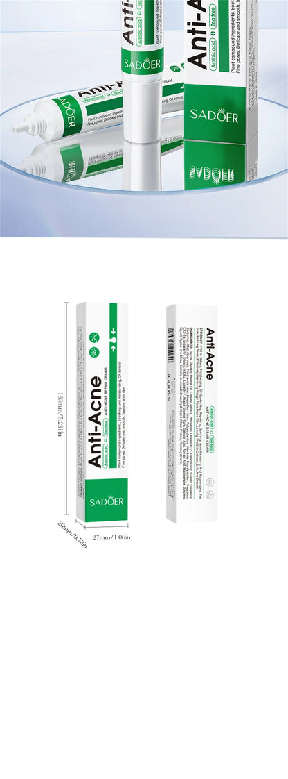 Salicylic Acid Acne Treatment Face Cream Repair Pimple Spots Deep Cleaning Pore Anti-acne Scar Oil Control Moisturizer Skin Care