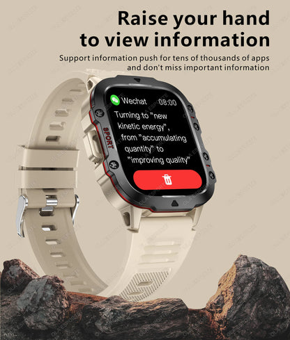 2025 For Huawei Xiaomi Military Men Smartwatch GPS Men Flashlight Waterproof Outdoor Sport Tracker HD Bluetooth Call Smart Watch New