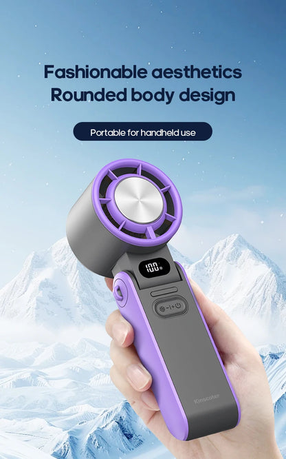 Hand Fan - Ultra Power Pocket Fan, Unique Sleek Design, Mini Handheld Fan with 5 Speeds, Lanyard, USB Rechargeable Portable Fan for Travel,Women,Men, Mini Fan Game Changer