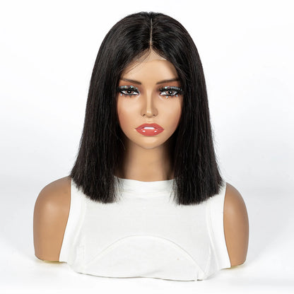 12A Double Drawn 2x6 Lace Closure Bone Straight Bob Human Hair Wigs 250% Density Brazilian Remy Human Hair Wig for Black Women