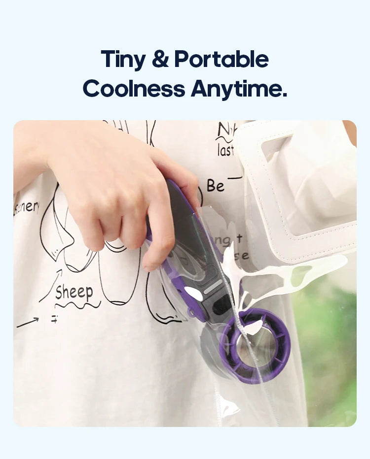 Hand Fan - Ultra Power Pocket Fan, Unique Sleek Design, Mini Handheld Fan with 5 Speeds, Lanyard, USB Rechargeable Portable Fan for Travel,Women,Men, Mini Fan Game Changer