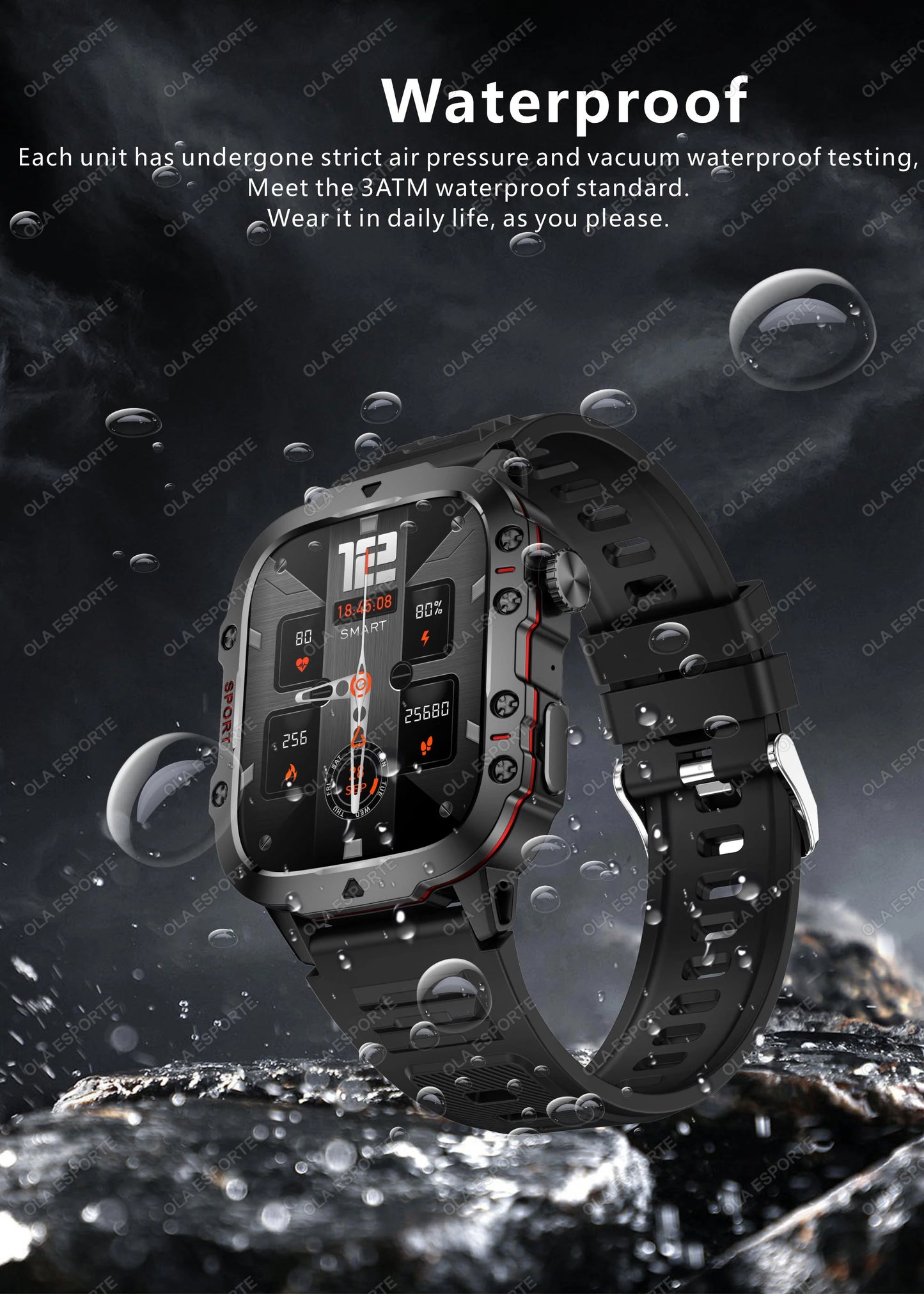 2025 For Huawei Xiaomi Military Men Smartwatch GPS Men Flashlight Waterproof Outdoor Sport Tracker HD Bluetooth Call Smart Watch New