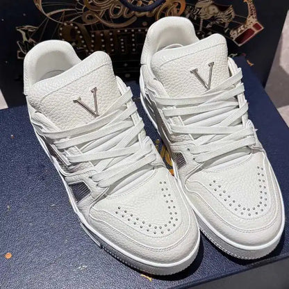 2025 New Men's Black Platform Casual Shoes High Street Lovers Joker Lace-up Increase Casual Sports Shoes Men's Shoes