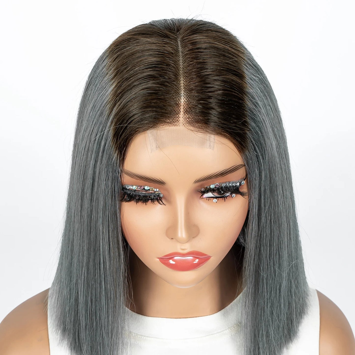 12A Double Drawn 2x6 Lace Closure Bone Straight Bob Human Hair Wigs 250% Density Brazilian Remy Human Hair Wig for Black Women