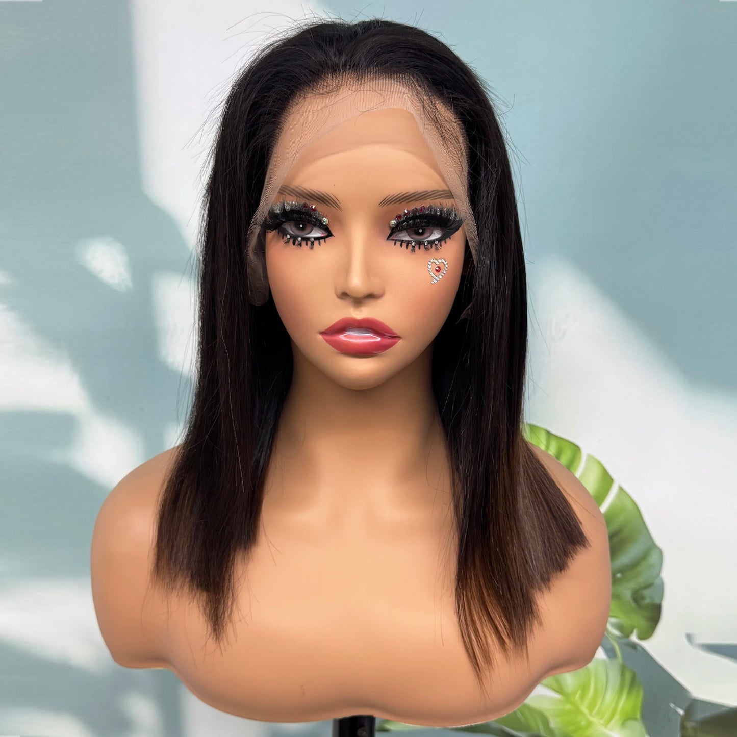 15A Super Double Drawn Bone Straight Bob Human Hair Wigs 300% Density High Quality Vietnamese Hair Wigs 13x4 Lace Wig for Women