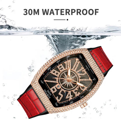 Fashion Mens Watches Men Wristwatches Automatic Quartz Man Clock Male Luxury Reloj Diamond Big Large Arabic Numeral Dial Watch