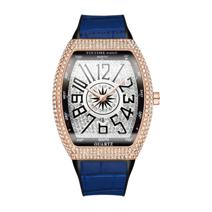 Fashion Mens Watches Men Wristwatches Automatic Quartz Man Clock Male Luxury Reloj Diamond Big Large Arabic Numeral Dial Watch