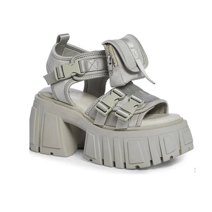 Women's Platform Spanish Fashion Brand 2024 Spring Style Dark Punk Height Increasing Roman Shoes Open Toe Men Sandal Boots