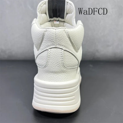 High Top Sneakers Plus Size 45 Mens Designer Shoes Fashion Casual Microfiber Leather Breathable Height Increased Platform Shoes