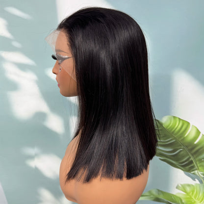 15A Super Double Drawn Bone Straight Bob Human Hair Wigs 300% Density High Quality Vietnamese Hair Wigs 13x4 Lace Wig for Women