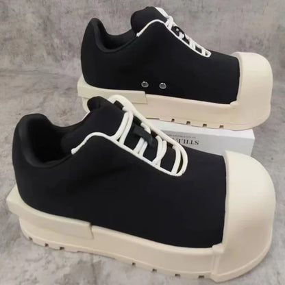 Men Casual Sport Boots New Thick Heeled Height Increasing Sneakers Breathable Outdoor Shoes Women Ugly Cute Big Head Boots