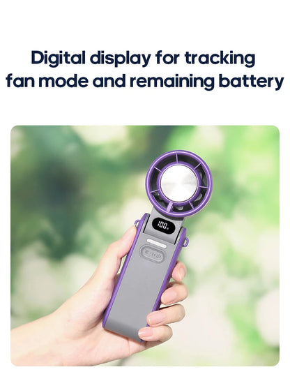 Hand Fan - Ultra Power Pocket Fan, Unique Sleek Design, Mini Handheld Fan with 5 Speeds, Lanyard, USB Rechargeable Portable Fan for Travel,Women,Men, Mini Fan Game Changer