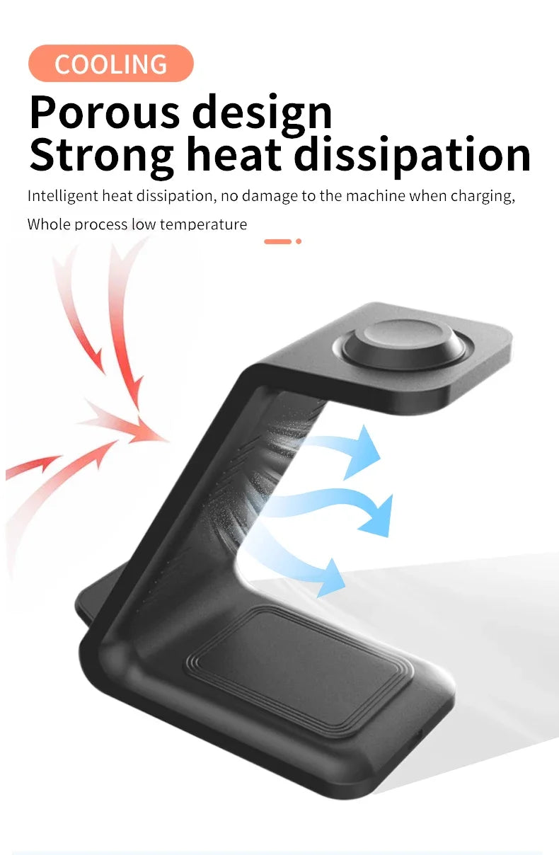 3 in 1 Travel Wireless Charger For Samsung Galaxy S23 S22 Watch 6 pro/5/4/3 Active 1 2 Buds 2 Pro Plus Fast Charging Station