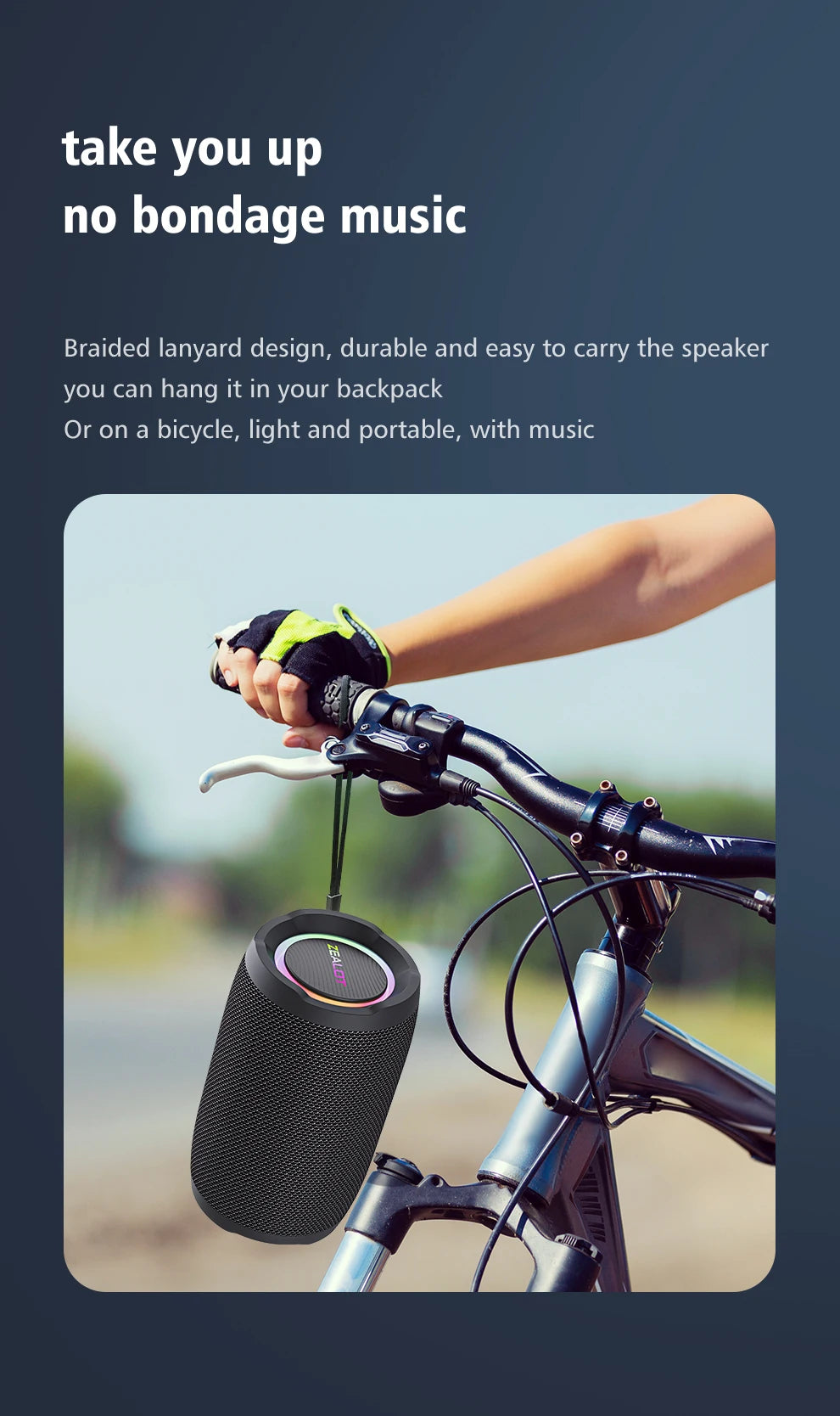 Portable bluetooth speaker Stereo Sound IPX7 waterproof wireless bluetooth 5.2 Excellent Bass Performace