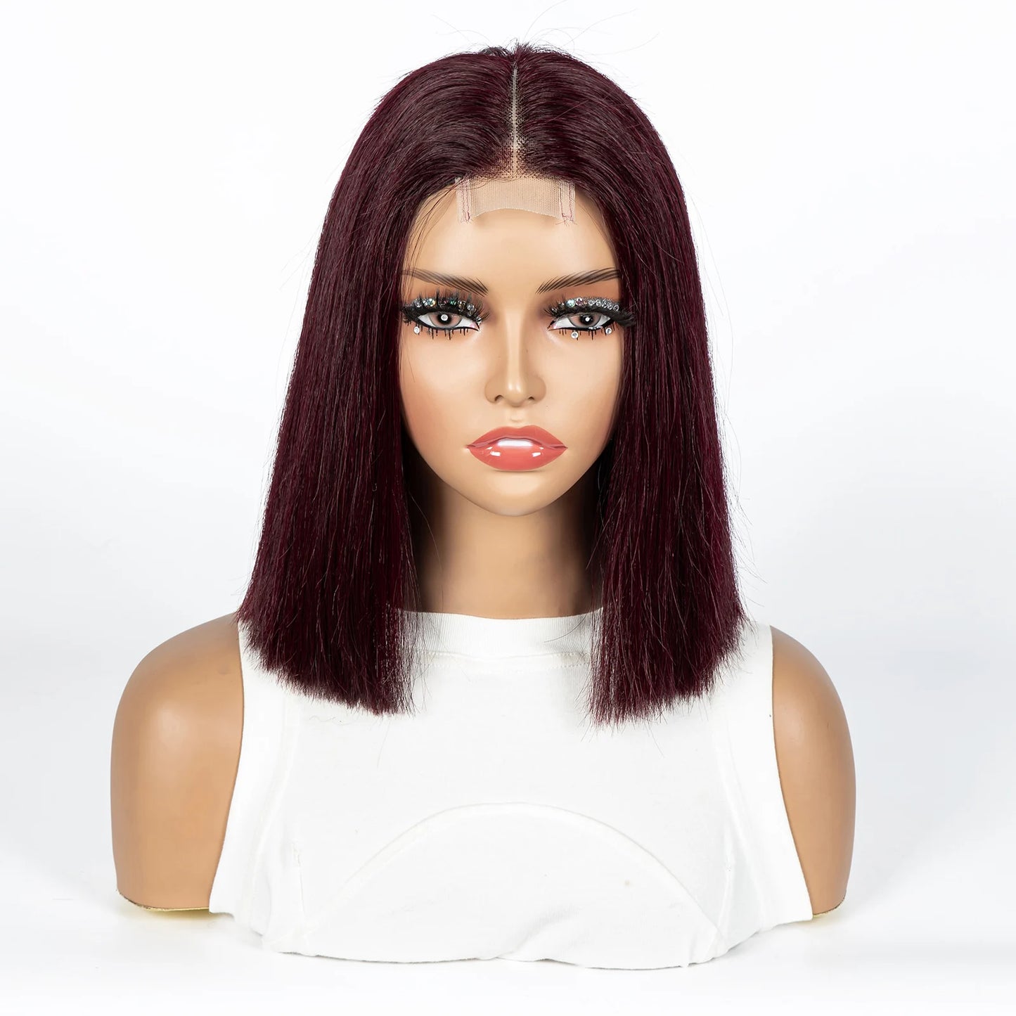 12A Double Drawn 2x6 Lace Closure Bone Straight Bob Human Hair Wigs 250% Density Brazilian Remy Human Hair Wig for Black Women