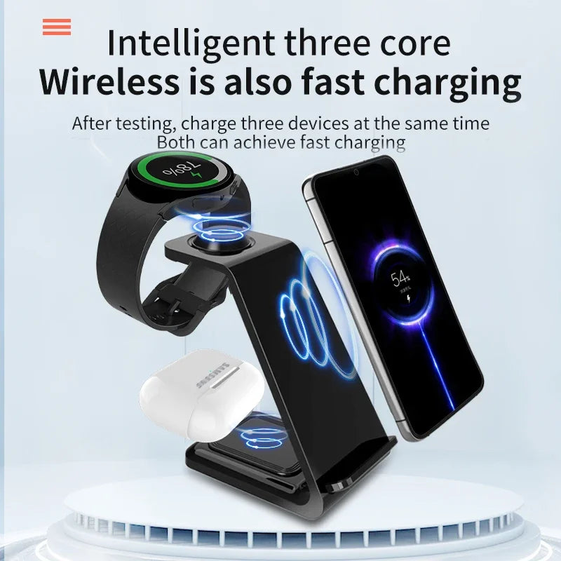 3 in 1 Travel Wireless Charger For Samsung Galaxy S23 S22 Watch 6 pro/5/4/3 Active 1 2 Buds 2 Pro Plus Fast Charging Station