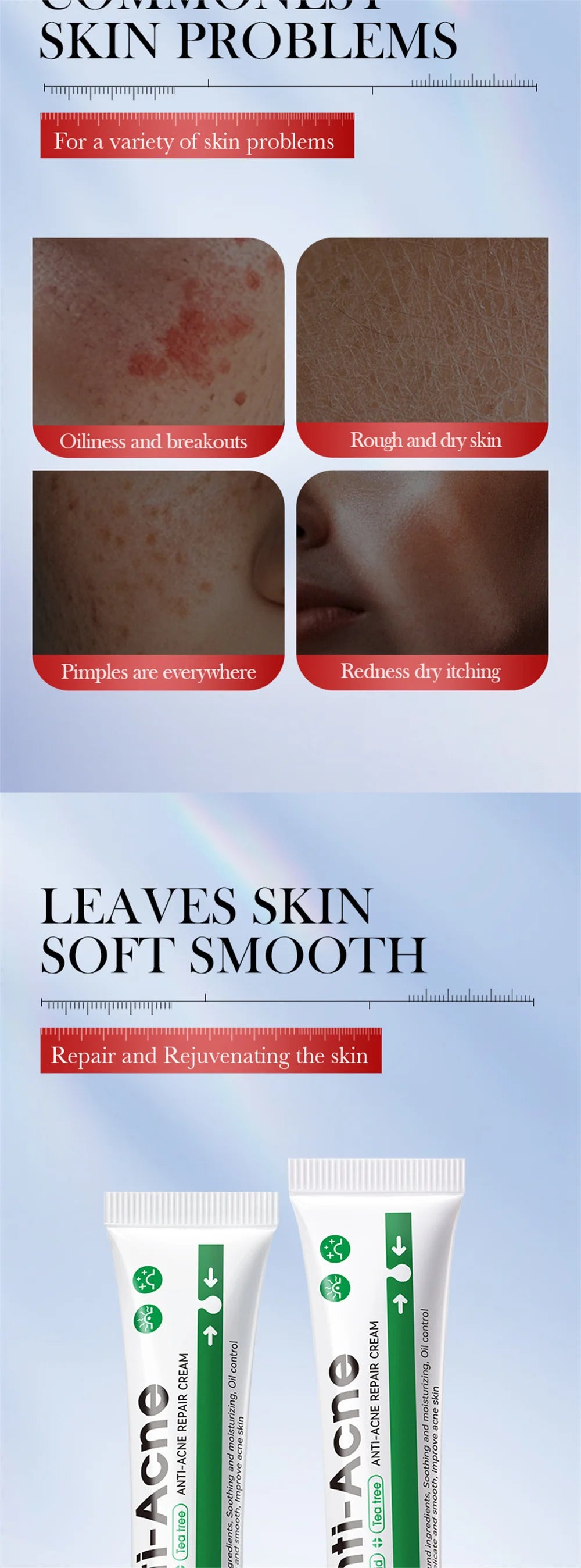 Salicylic Acid Acne Treatment Face Cream Repair Pimple Spots Deep Cleaning Pore Anti-acne Scar Oil Control Moisturizer Skin Care