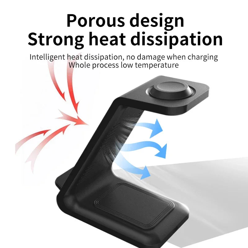 3 in 1 Travel Wireless Charger For Samsung Galaxy S23 S22 Watch 6 pro/5/4/3 Active 1 2 Buds 2 Pro Plus Fast Charging Station