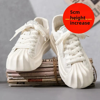 Casual Trendy Summer Shell Head Men's Shoes Breathable Niche Design Sensibility Sports White Trendy Shoes Rubber Outsole