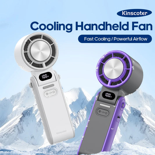 Hand Fan - Ultra Power Pocket Fan, Unique Sleek Design, Mini Handheld Fan with 5 Speeds, Lanyard, USB Rechargeable Portable Fan for Travel,Women,Men, Mini Fan Game Changer