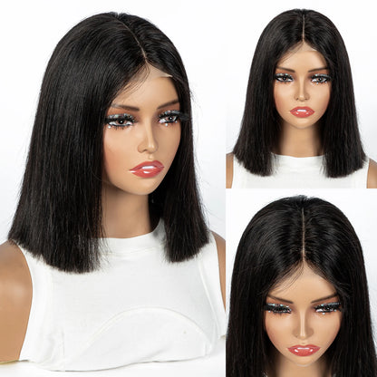12A Double Drawn 2x6 Lace Closure Bone Straight Bob Human Hair Wigs 250% Density Brazilian Remy Human Hair Wig for Black Women