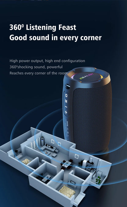 Portable bluetooth speaker Stereo Sound IPX7 waterproof wireless bluetooth 5.2 Excellent Bass Performace