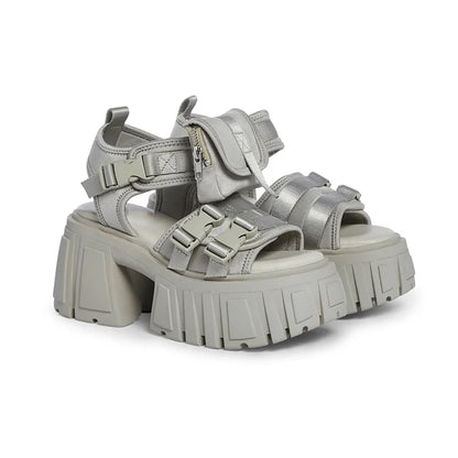 Women's Platform Spanish Fashion Brand 2024 Spring Style Dark Punk Height Increasing Roman Shoes Open Toe Men Sandal Boots