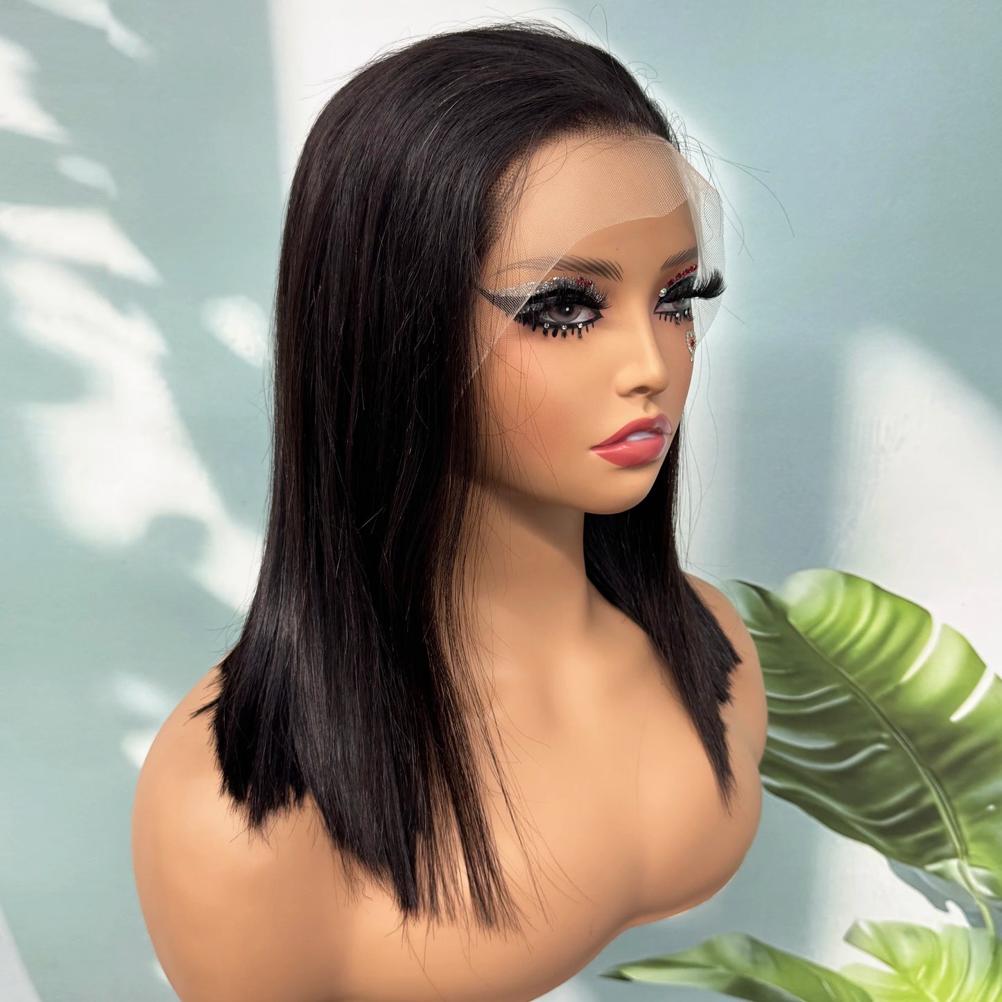 15A Super Double Drawn Bone Straight Bob Human Hair Wigs 300% Density High Quality Vietnamese Hair Wigs 13x4 Lace Wig for Women