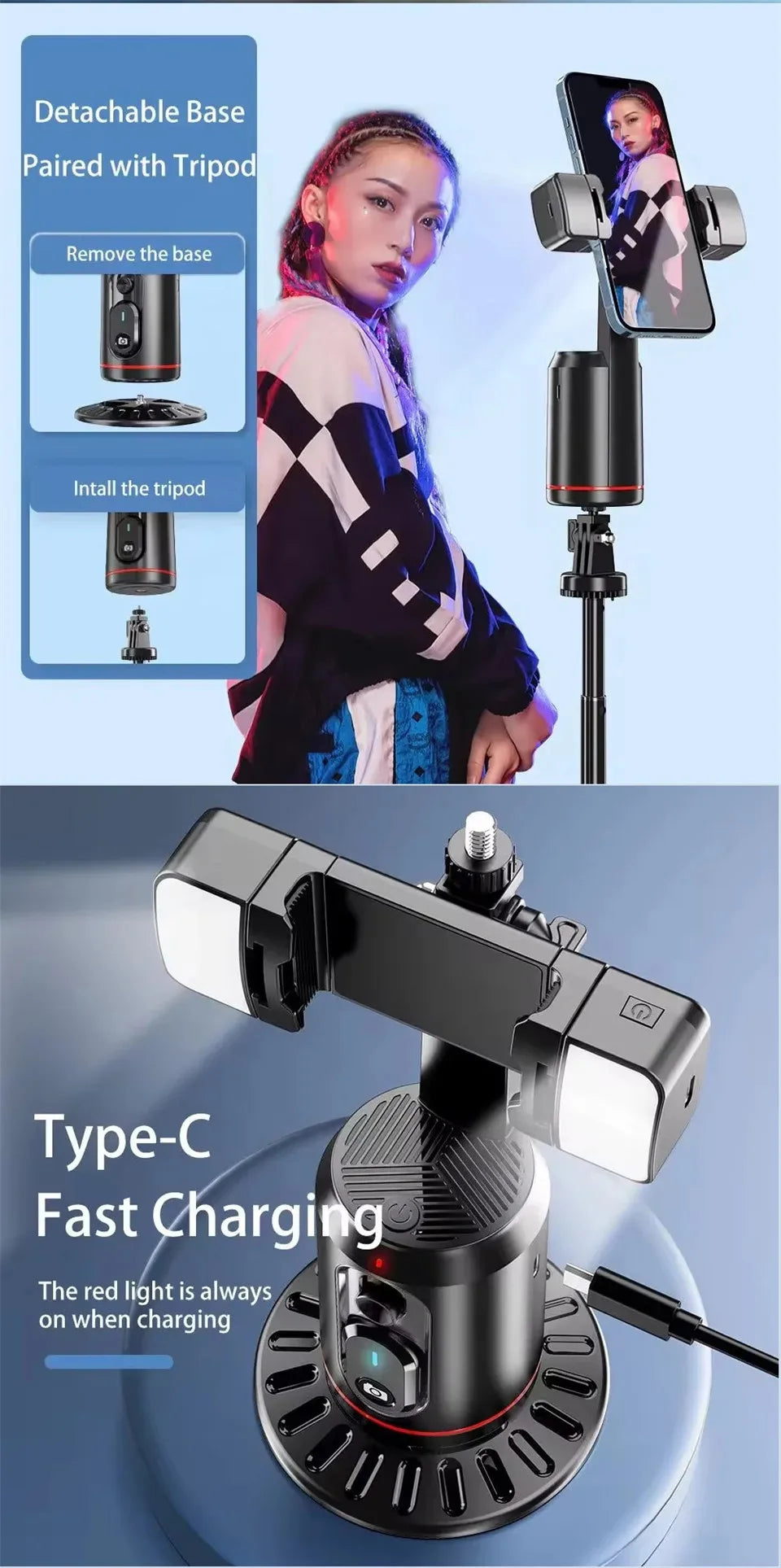 Gimbal with Remote for Phone Tiktok Live Photography