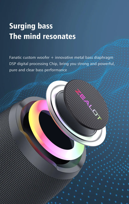 Portable bluetooth speaker Stereo Sound IPX7 waterproof wireless bluetooth 5.2 Excellent Bass Performace