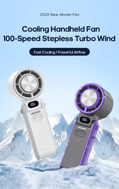 Hand Fan - Ultra Power Pocket Fan, Unique Sleek Design, Mini Handheld Fan with 5 Speeds, Lanyard, USB Rechargeable Portable Fan for Travel,Women,Men, Mini Fan Game Changer