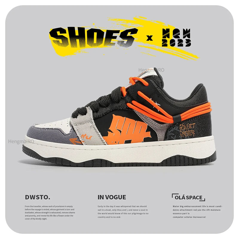 Women Shoes Men Unisex Classic Retro Punk Y2K Skateboard Shoes Fashion Sneakers Couple Students Outdoor Gym Sports Casual Shoes