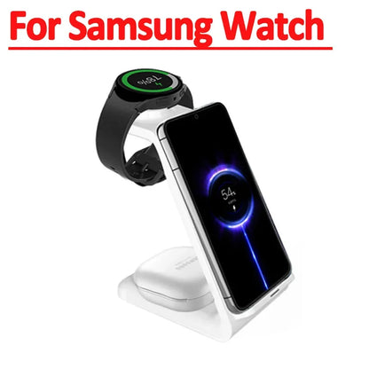 3 in 1 Travel Wireless Charger For Samsung Galaxy S23 S22 Watch 6 pro/5/4/3 Active 1 2 Buds 2 Pro Plus Fast Charging Station