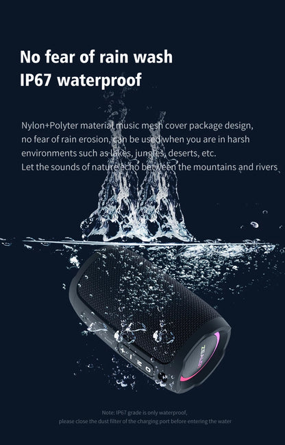 Portable bluetooth speaker Stereo Sound IPX7 waterproof wireless bluetooth 5.2 Excellent Bass Performace
