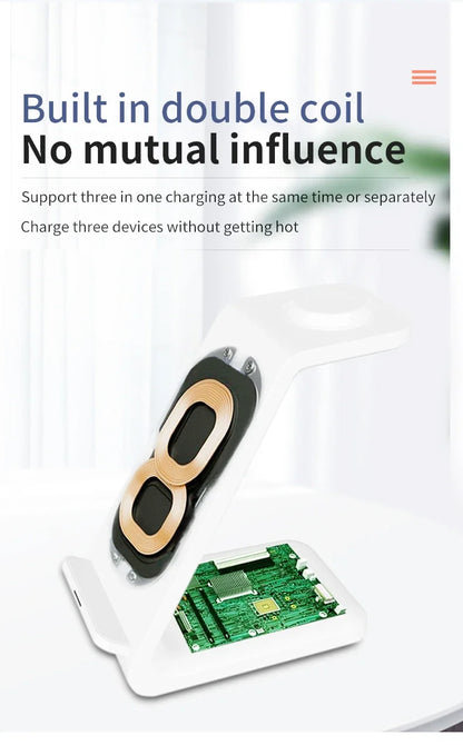 3 in 1 Travel Wireless Charger For Samsung Galaxy S23 S22 Watch 6 pro/5/4/3 Active 1 2 Buds 2 Pro Plus Fast Charging Station