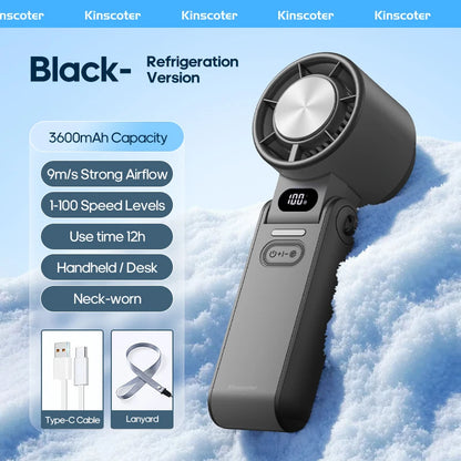 Hand Fan - Ultra Power Pocket Fan, Unique Sleek Design, Mini Handheld Fan with 5 Speeds, Lanyard, USB Rechargeable Portable Fan for Travel,Women,Men, Mini Fan Game Changer