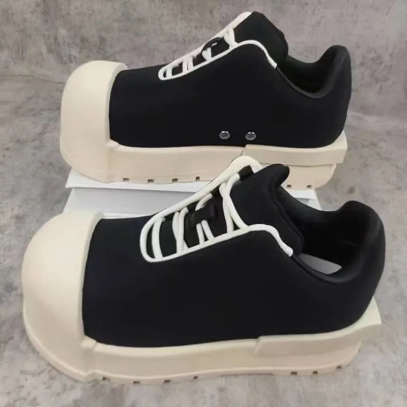 Men Casual Sport Boots New Thick Heeled Height Increasing Sneakers Breathable Outdoor Shoes Women Ugly Cute Big Head Boots